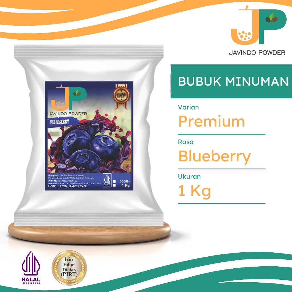 

JAVINDO Bubuk Minuman Premium Rasa Blueberry 1 Kg Javindo Powder