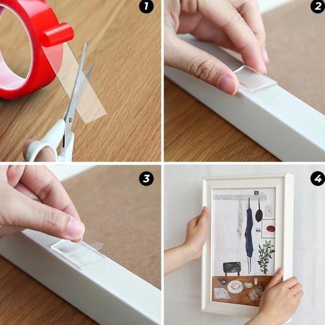 Sale DOUBLE TAPE TRANSPARAN - 5-50mm x 3m - DOUBLE TAPE ACRYLIC TRANSPARAN