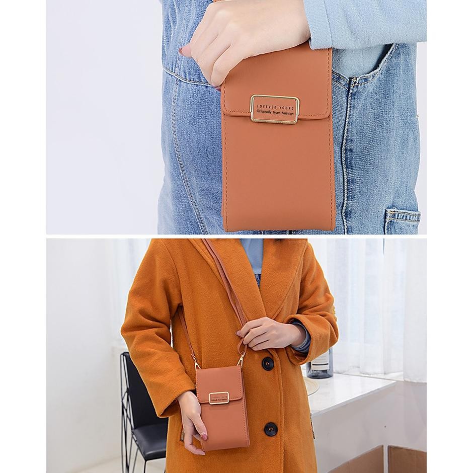 Dompet Hp Wanita Tali Selempang Panjang Kulit Danisa Korea Fashion Batam Abg