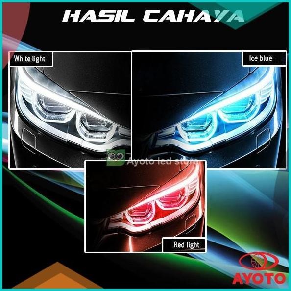 Lampu Alis Mobil DRL Sen Sein Running 12-24 Volt 30cm 45cm 60cm 11OKTZ
