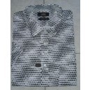 Kemeja Kerja / Kemeja Pria Cole Lengan Pendek Polkadot Hitam Putih