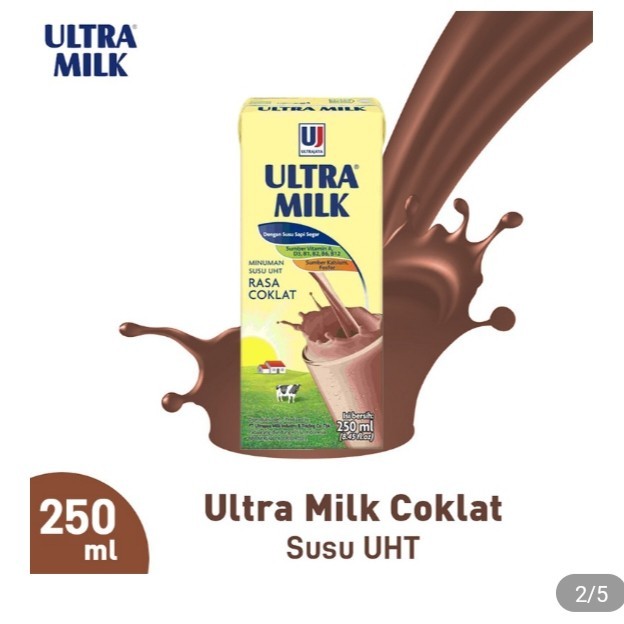 

ultra milk uht coklat 250ml 1 dus isi 24 pcs