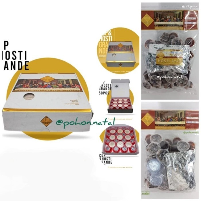 

Anggur Cup Ros Gung & Hosti Roti Perjamuan Kudus isi 100