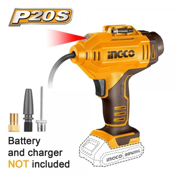 Cordless Kompresor Angin Mini Pompa Ban 150Psi Ingco Cacli2018