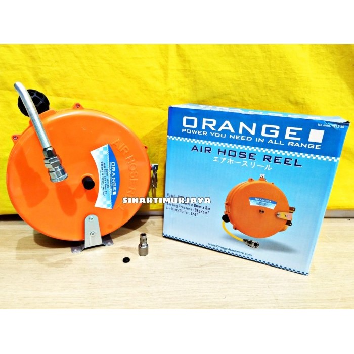 Air Hose Reel Orange / Gulungan Selang Angin Kompresor / Selang Tarik