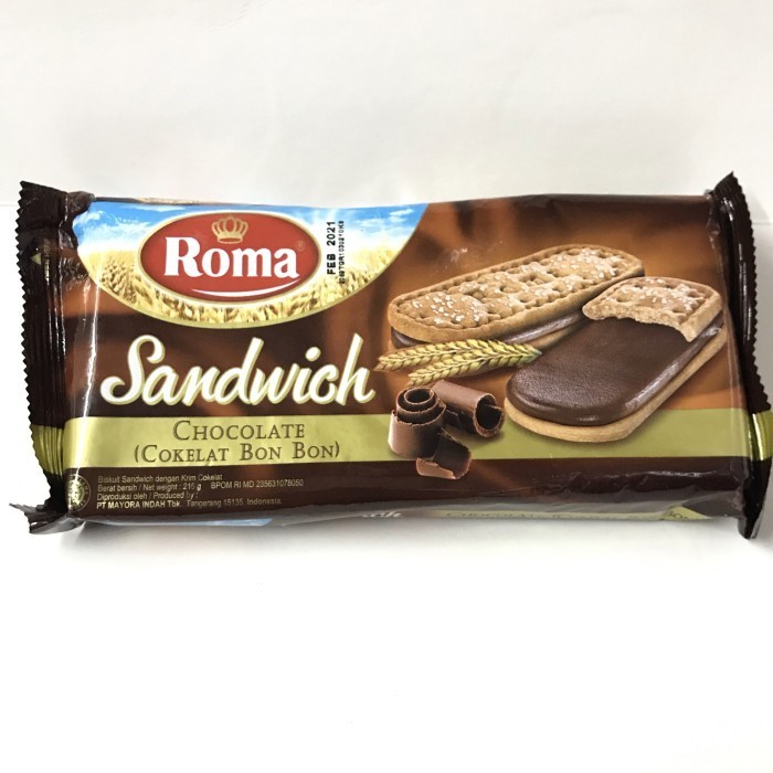 

Roma Sandwich Cokelat 216gr (1 dus 45 pcs)