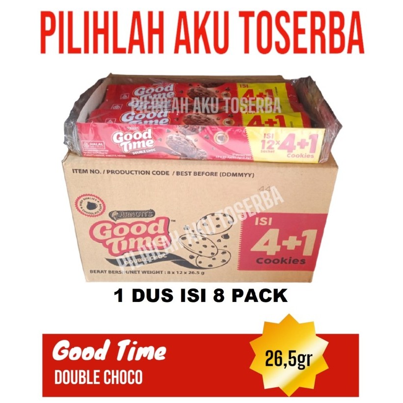 

Good Time Cookies DOUBLE CHOCO 16 gram Singles Pack - (HARGA 1 KARTON)