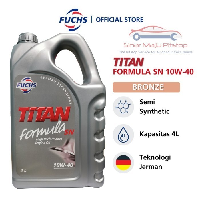 Oli Pelumas Mesin Mobil Modern & TURBO - FUCHS TITAN FORMULA SN SAE 10W-40 API SN ILSAC GF-5