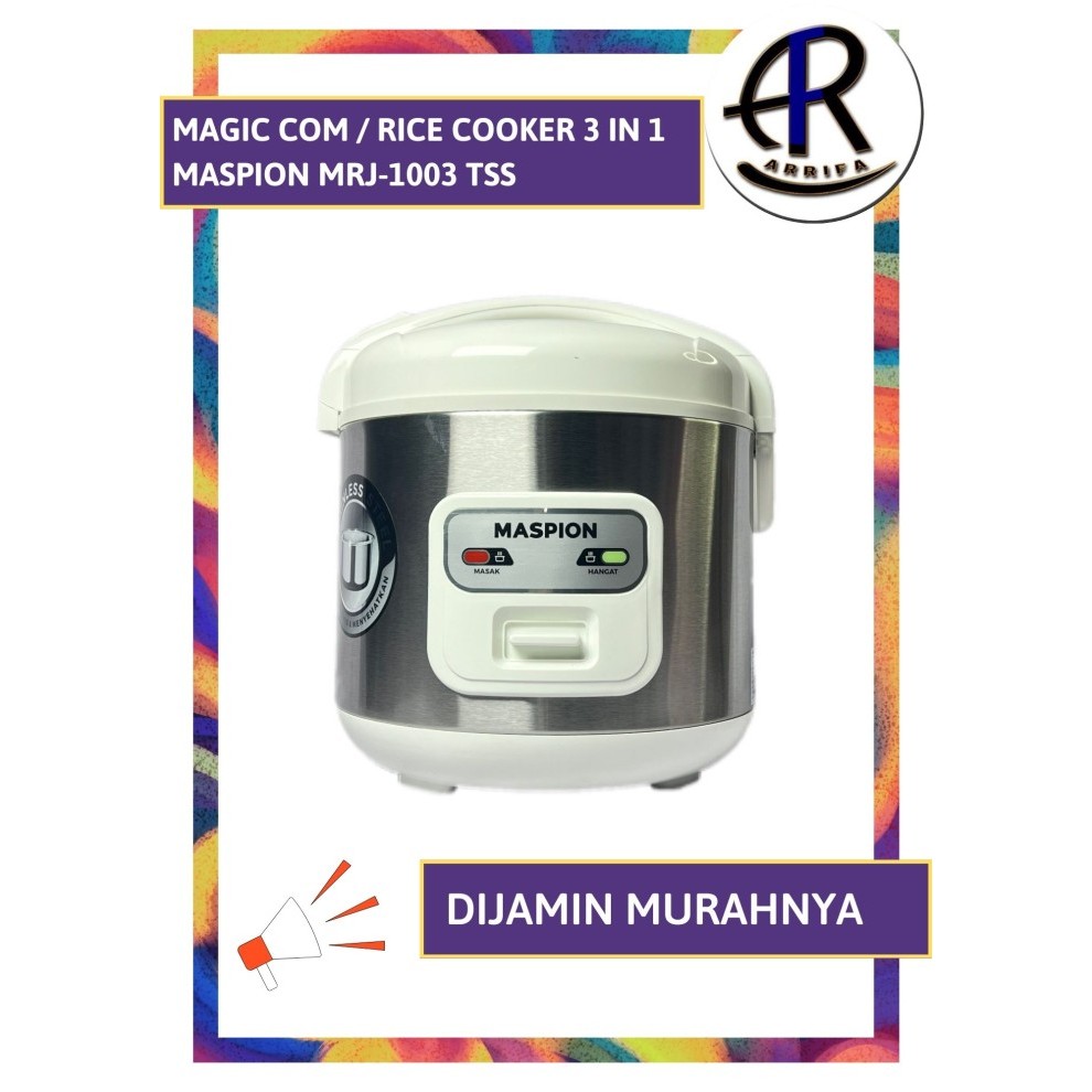 Maspion : Mrj-1003 Tss Rice Cooker / Magic Com 1 Liter Mrj-1003 Tss