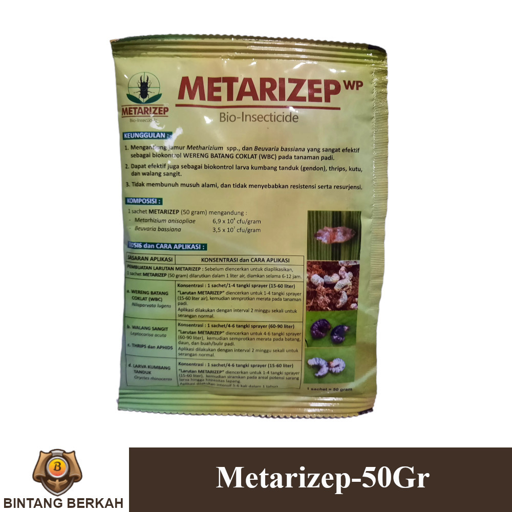 Metarizep 50 Gram Obat Hama Uret Tanah dan Ulat Tanah Pertanian