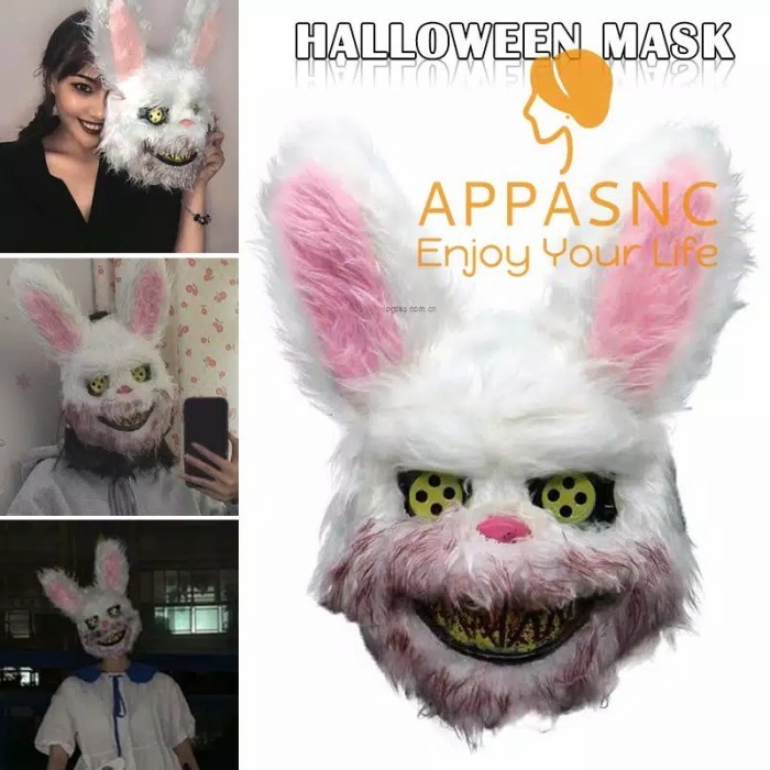 Topeng Kelinci Berdarah Hallowen Rabbit Horror