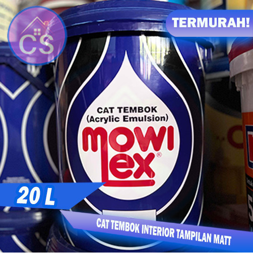 Mowilex E100 Emulsion White Cat Tembok Putih (20 liter)