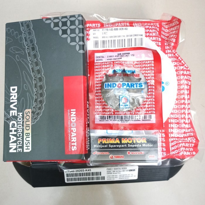 Gear Set Cb150R Cbr 150R New Indopart Gir Set Cb150R Street Indoparts