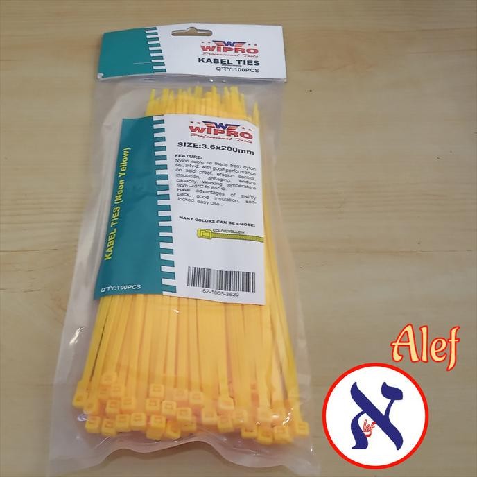

Kabel Cable Tie Tis Ties kuning 200 mm 20 cm yellow wipro