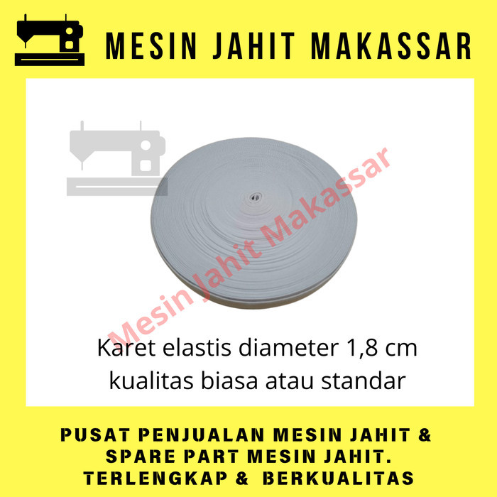 

monggo] [HARGA PER METER] Karet Elastis Putih Diameter 1,8 Cm Kualitas Biasa atau Standar