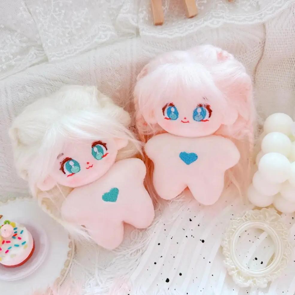 cotton doll cute anime girl doll diy hairstyles big eyes unfinished plushies for pretend play stuffe