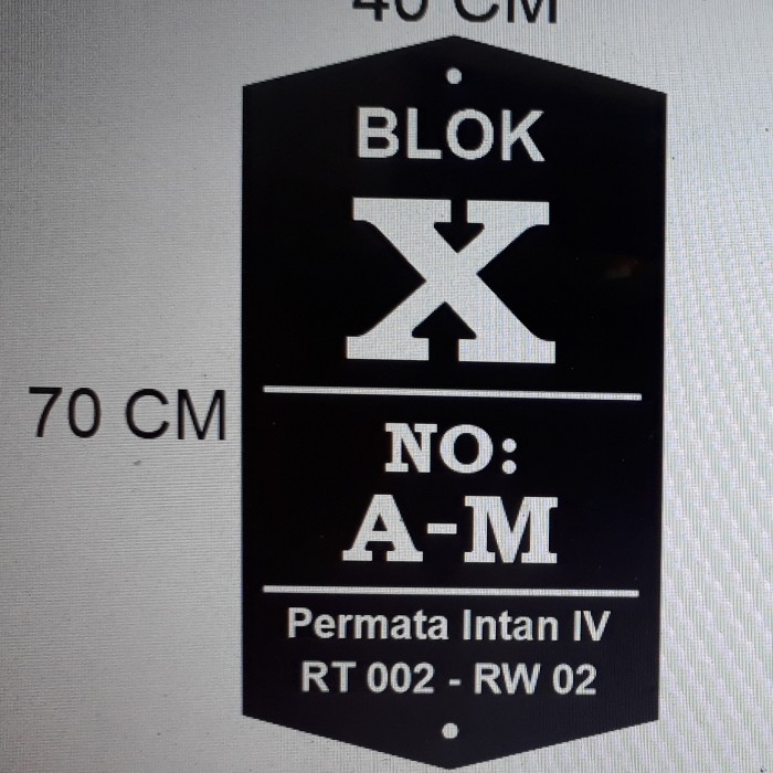 Acrylic Nomor Rumah No Rumah Akrilik Papan Nama Alamat Custom