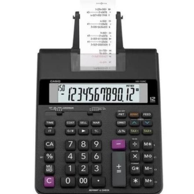 

TERBARU - Casio HR-150RC + ADAPTOR ~Kalkulator Printer-Calculator (Paket)