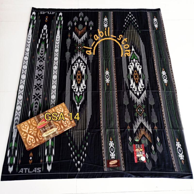 SARUNG ATLAS IDAMAN KEMBANG 555 / ATLAS IDAMAN HARMONI / ATLAS BATIK SONGKET MOTIF BHS NEW MOTIF