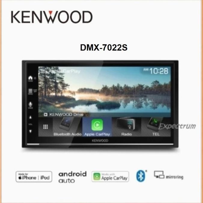 BEBAS ONGKIR - KENWOOD DMX-7022S Headunit Double Din Tape Audio DMX7022S Universal