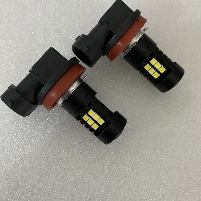 LAMPU LED MOBIL H11 H16 H8 FOGLAMP KABUT 21 LED NYALA PUTIH