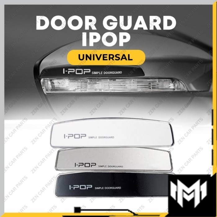 DOOR GUARD IPOP CHROME HITAM SILVER PUTIH 4 PCS UNIVERSAL - HITAM