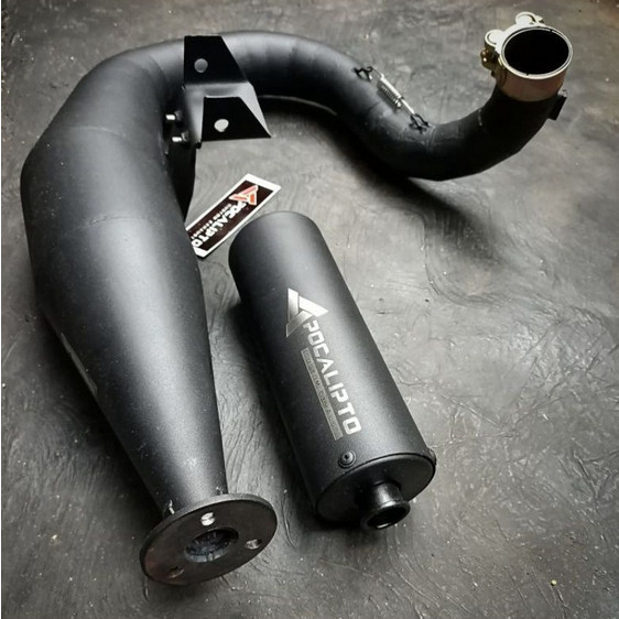 Knalpot Vespa Racing Excel 200 / Spartan 200 / Px200 Buang Kiri