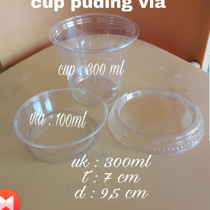 BIG SALE Cup pudding vla uk 300 ml / wadah puding vla uk 300 ml