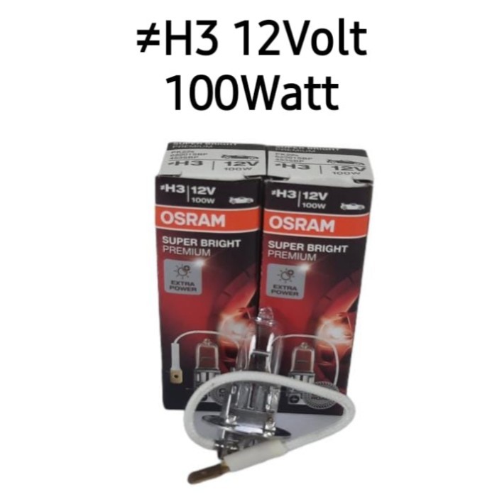 OSRAM H3 H-3 12V 100W BOHLAM LAMPU FOGLAMP FOG LAMP HEADLAMP HALOGEN