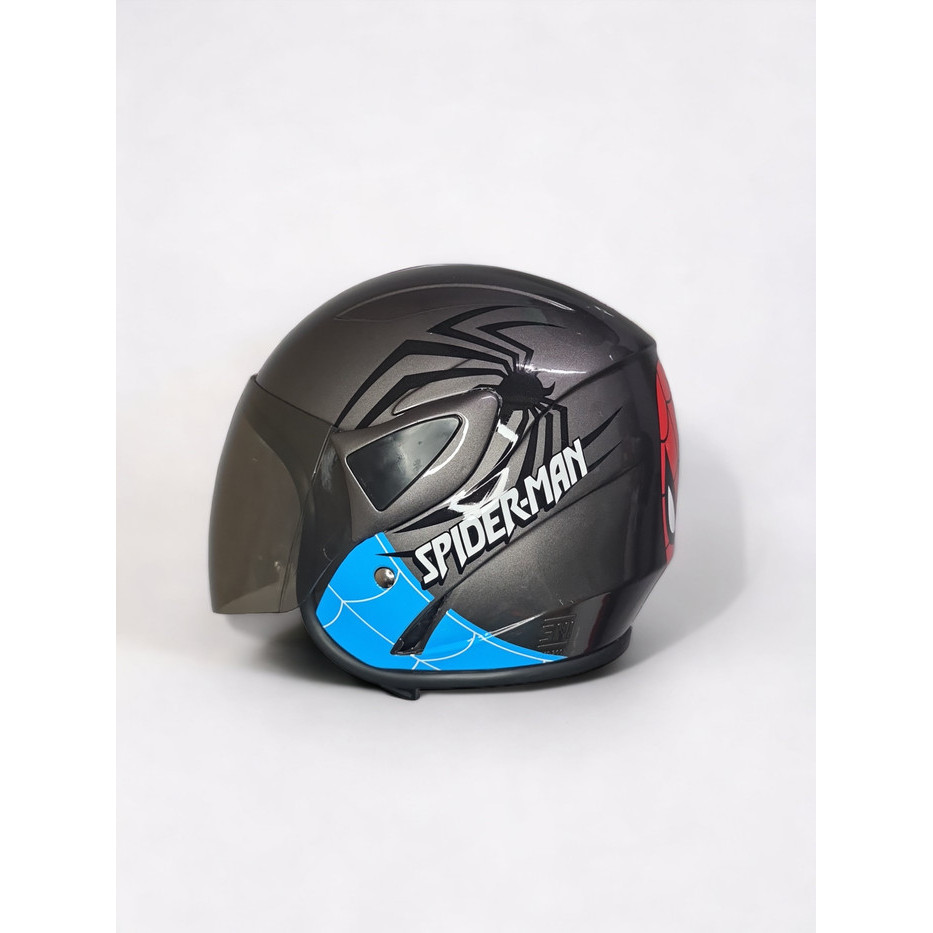 HELM ANAK COWOK JUNIOR MOTIF BERKARAKTER SPIDERMAN MARVEL