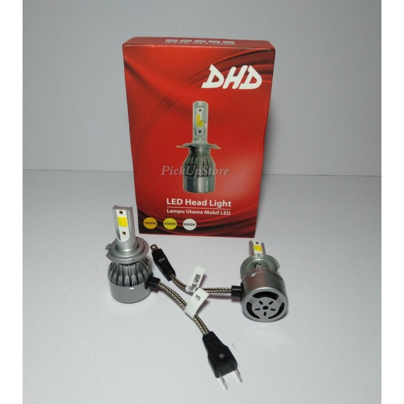 LED HEADLIGHT LAMPU UTAMA MOBIL DHD H7 3WARNA