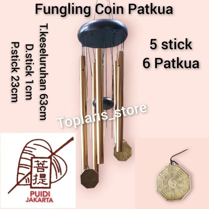 

Ready Fungling Lonceng Angin 5 Stick Patkua Fengshui