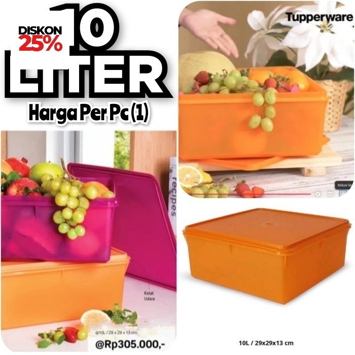 TERBARU Tupperware Original Jumbo Toples Wadah Penyimpanan Makanan Barang