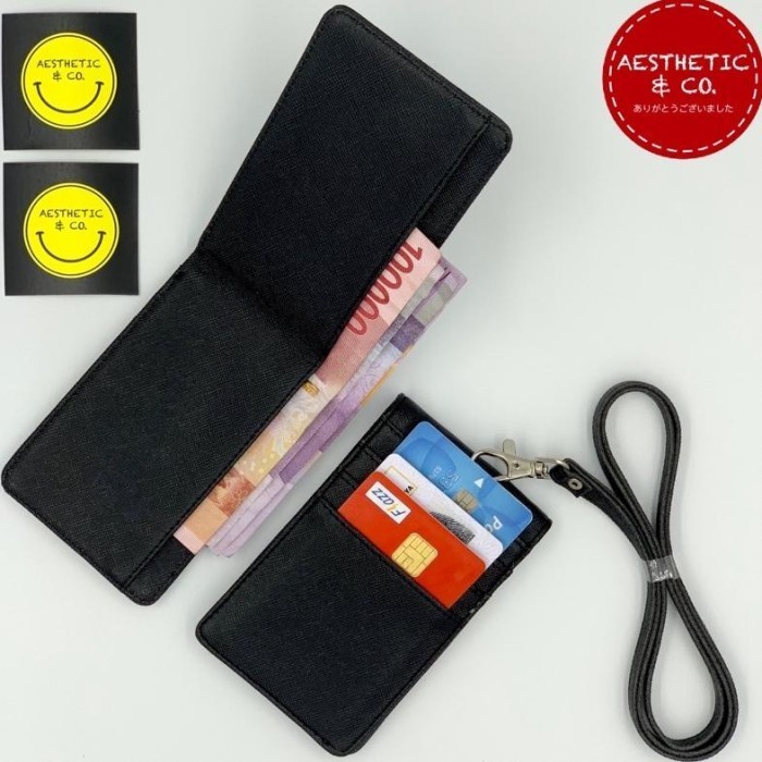 

Andra - Neww!!! Lanyard Id Card Name Tag Kulit Dompet Holder Magnet - Premium