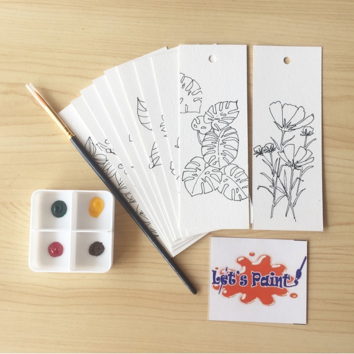 

Andra - Painting Watercolor Bookmark / Pembatas Buku 10 Pieces / Diy Painting