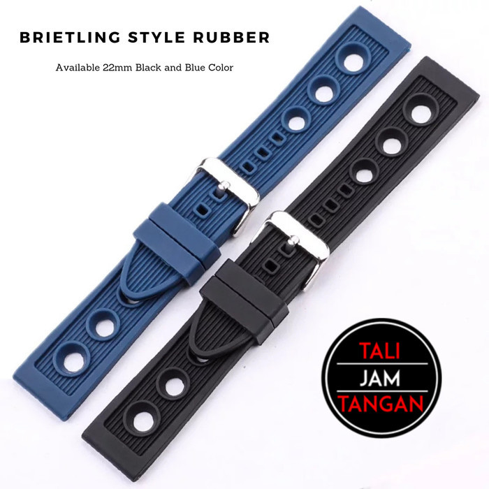 TERBARU 22mm Rally Rubber Style Tali Jam Tangan Karet Rally Bolong-bolong