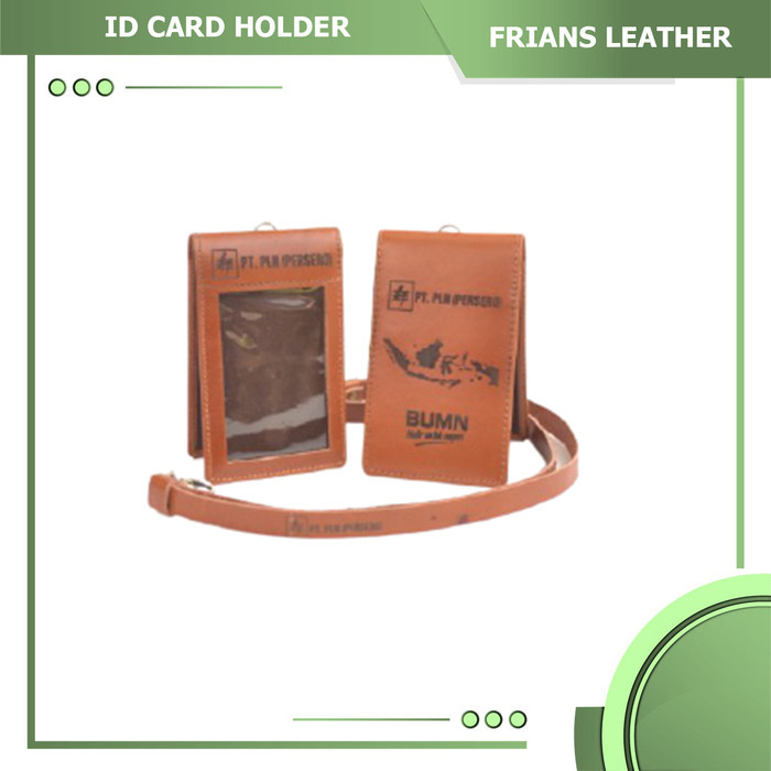 

Andra - Id Card Name Tag Holder Kulit Asli Logo Perusahaan Listrik Negara Pln
