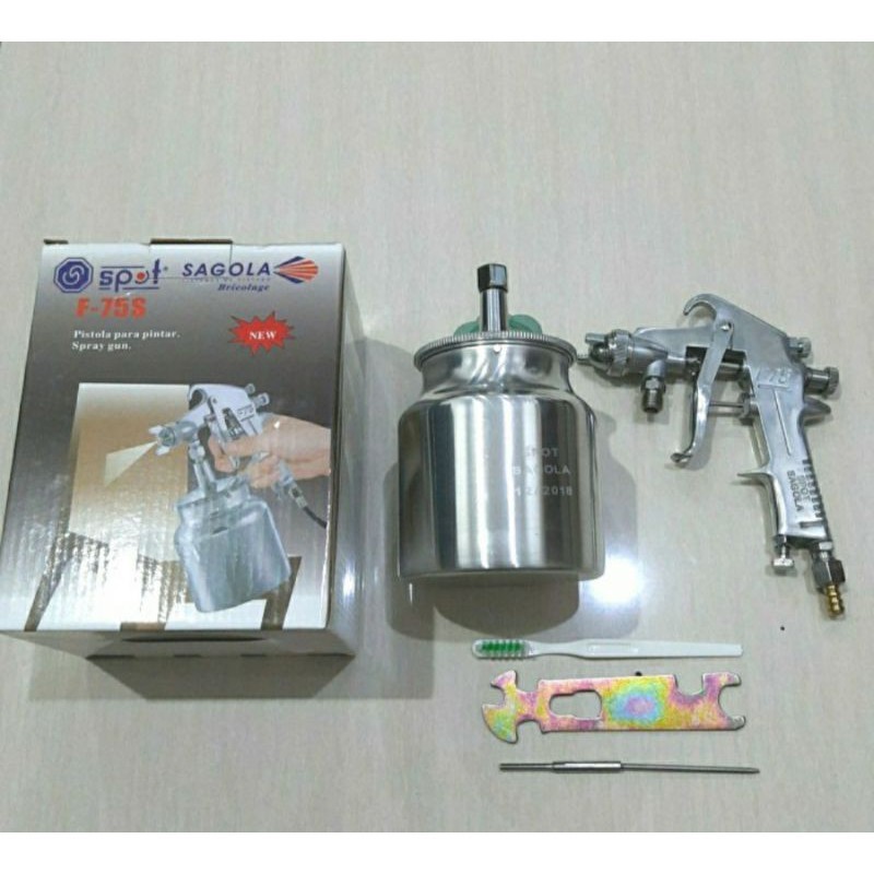 Spray Gun Cat Cet Spot Sagola F-75 S Tabung Bawah