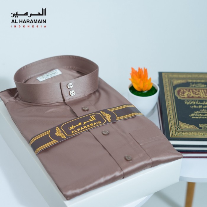 PROMO AL Haramain Original Jubah / Gamis Pria Dewasa Viet | Coklat size V1 - Coklat Susu, 44 (remaja