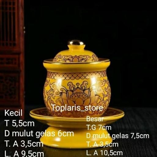 

Ready Gelas Teeratai Kuning Keramik