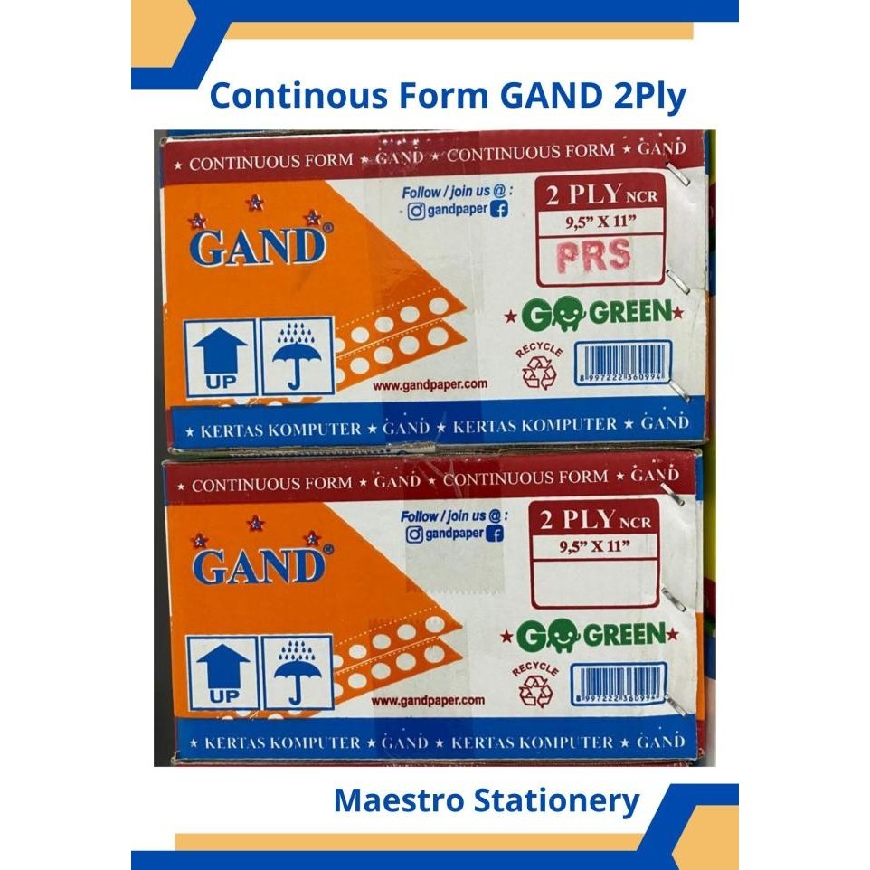 

BEBAS ONGKIR - Kertas Continuous Form 2 Ply / 3 Ply / 4 Ply / 5 Ply / Merk Gand