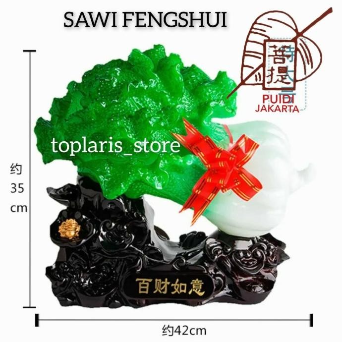 

Ready PATUNG/PAJANGAN SAWI FHENG SHUI SEDANG FIBER GIOK