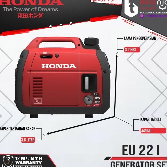 Honda Genset Silent Eu 22I 1700 Watt Eu 22 I Generator Set Mini Eu22I