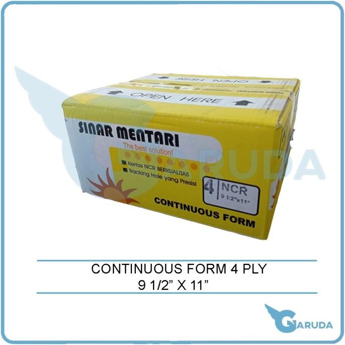 

TERBARU - Continuous Form / Kertas Komputer Paper Print 9 1/2" x 11" 4 ply (K4)