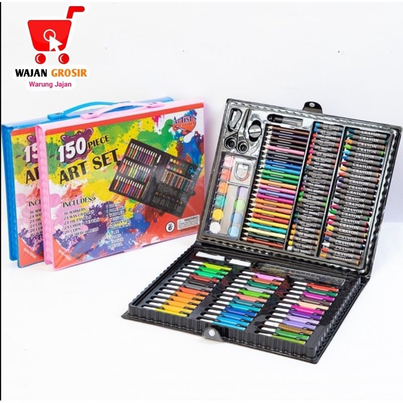 

Crayon Art Set 150pcs, Crayon Art Set Alat Tulis Lukis Menggambar Crayon Mewarnai