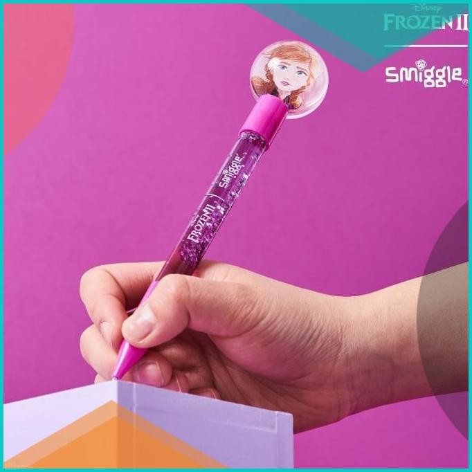 

Smiggle Frozen 2 Glitter Pen Anna Purple / Snow Globe Christmas Pen 11