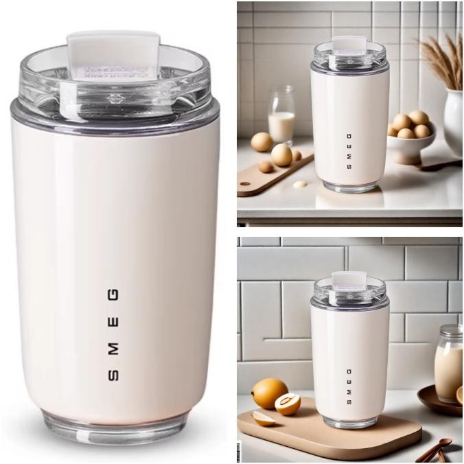 Smeg Tumbler Minum Mug Cup 240ML Cangkir Kopi Stainless Lucu Set Coffee Enamel Teh Poci Paper Kerami