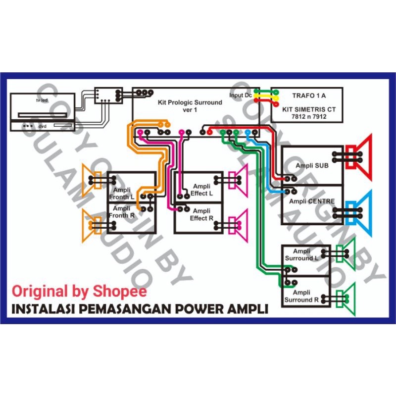 MOXER KIT PROLOGIC SURROUND PROCESSOR 7.1 GARANSI 1 BULAN BISA COD