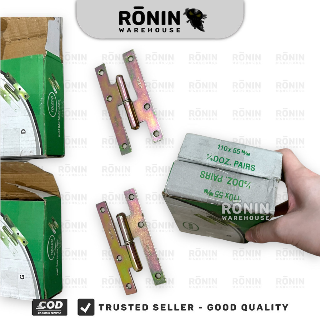 Molen_Legit [12 Set] Toledo Engsel H 80 110 Engsel Pintu Cabut Copot