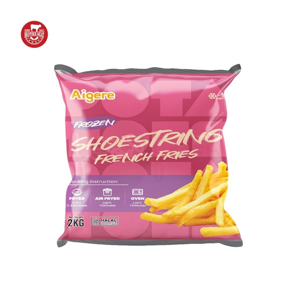 

AIGERE Shoestring French Fries 2Kg, Kentang Goreng - Brothermeatshop